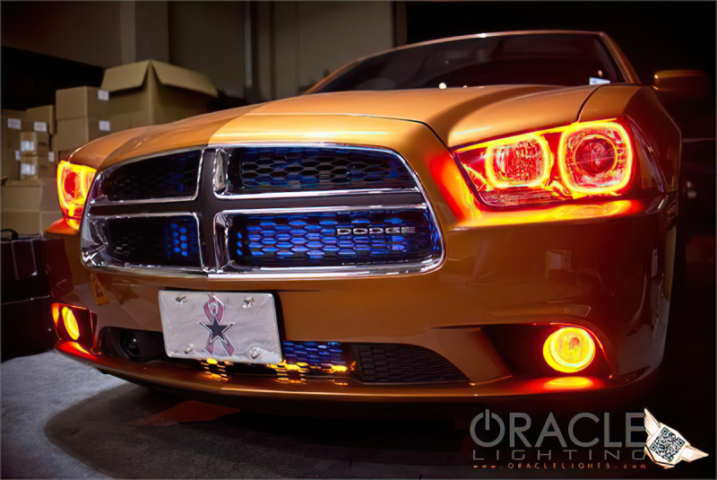 Dodge Charger Fog Light Halo Kit - ORACLE Lighting - LED, ColorSHIFT - Red - `11-`12